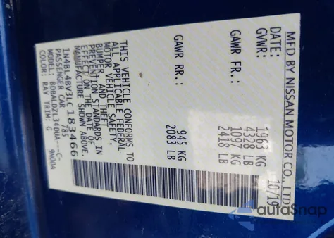 2020 Nissan Altima S из США, поврежденный, VIN 1N4BL4BV3LC183466